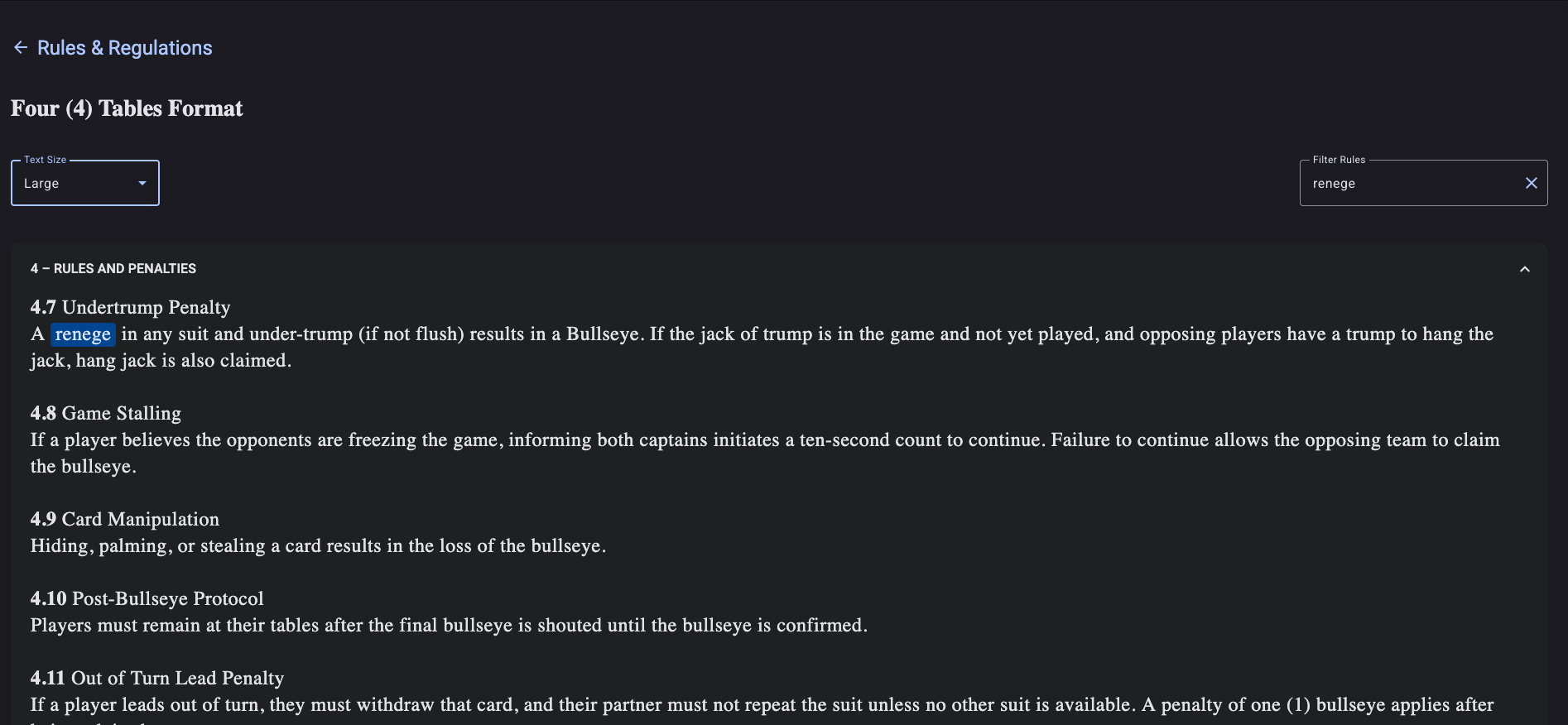 Rules Search